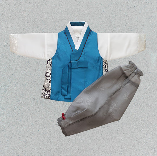 Blue Hanbok Boy, Korean traditional costume for boys, Kids hanbok (3 colors)
