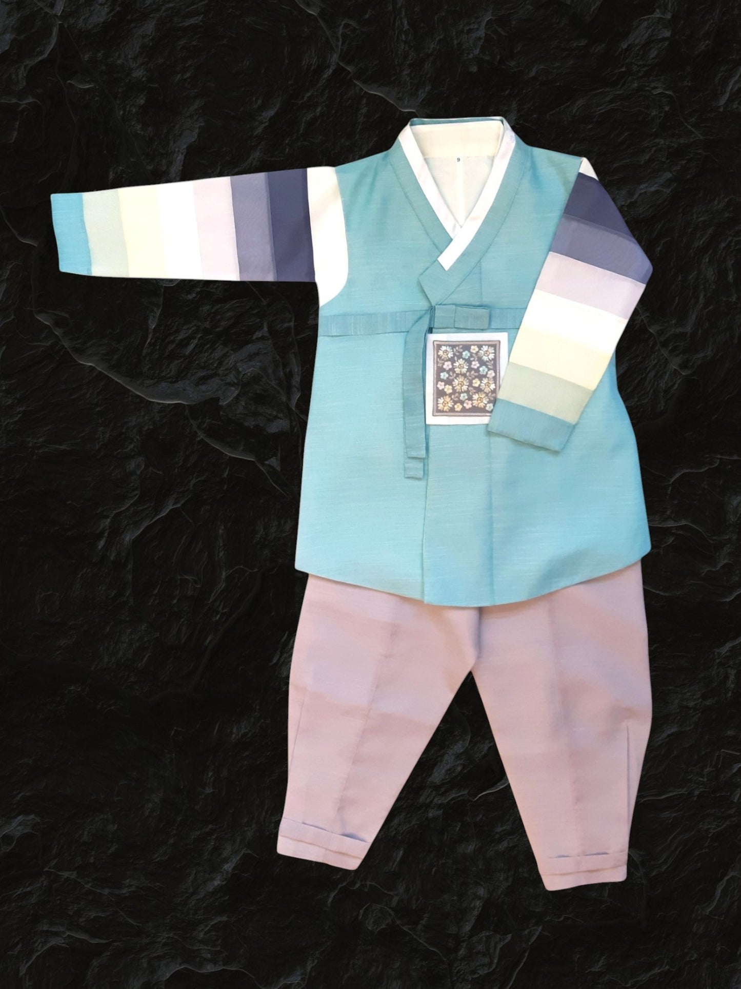 Light Blue Hanbok Boy, Korean traditional costume for boys, Kids hanbok