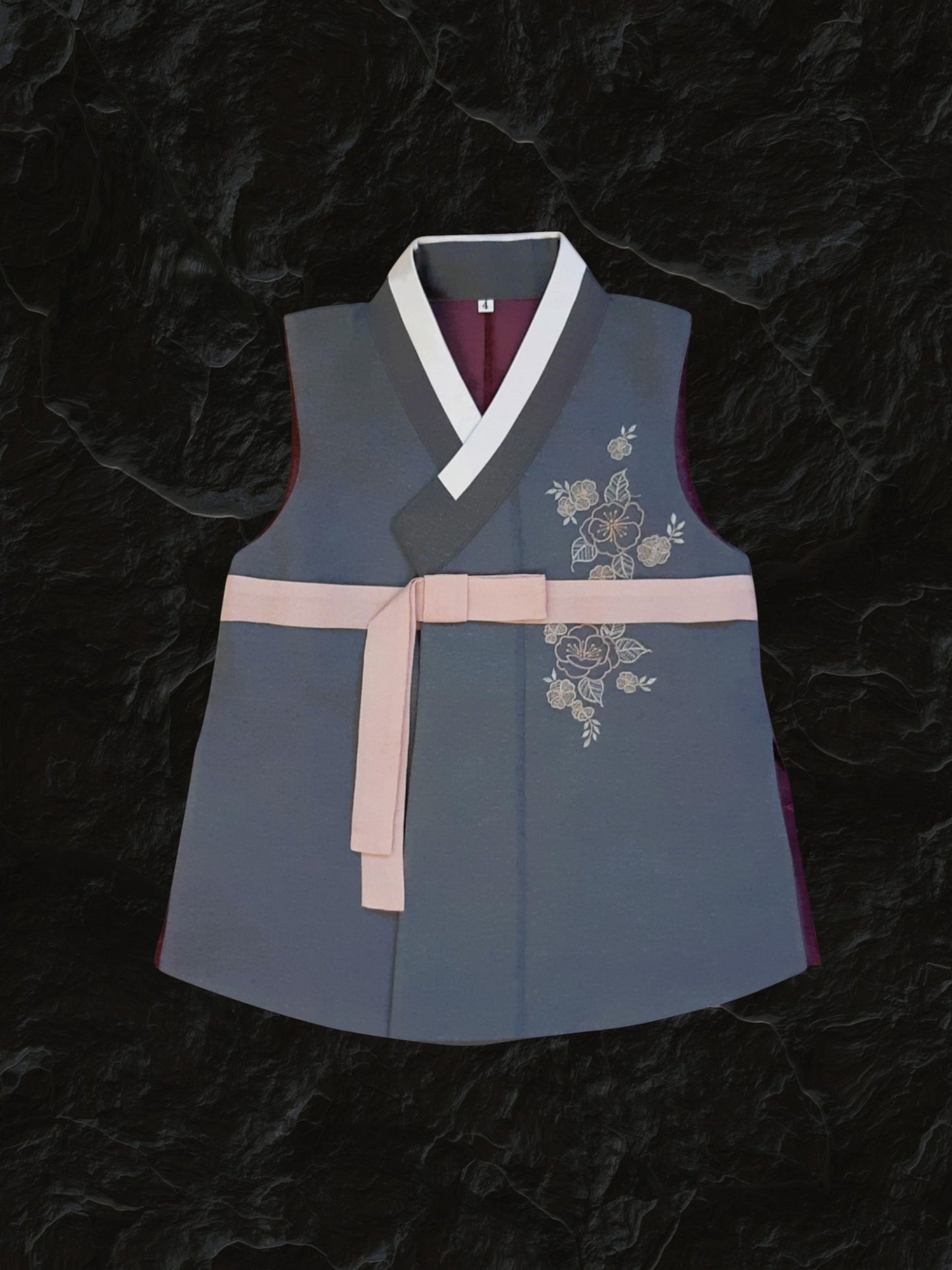Pink Grey Hanbok Boy, Korean traditional costume for boys, Kids hanbok