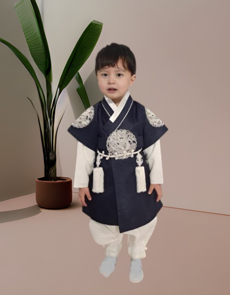 King Hanbok Boy, Korean traditional costume for boys, Kids hanbok