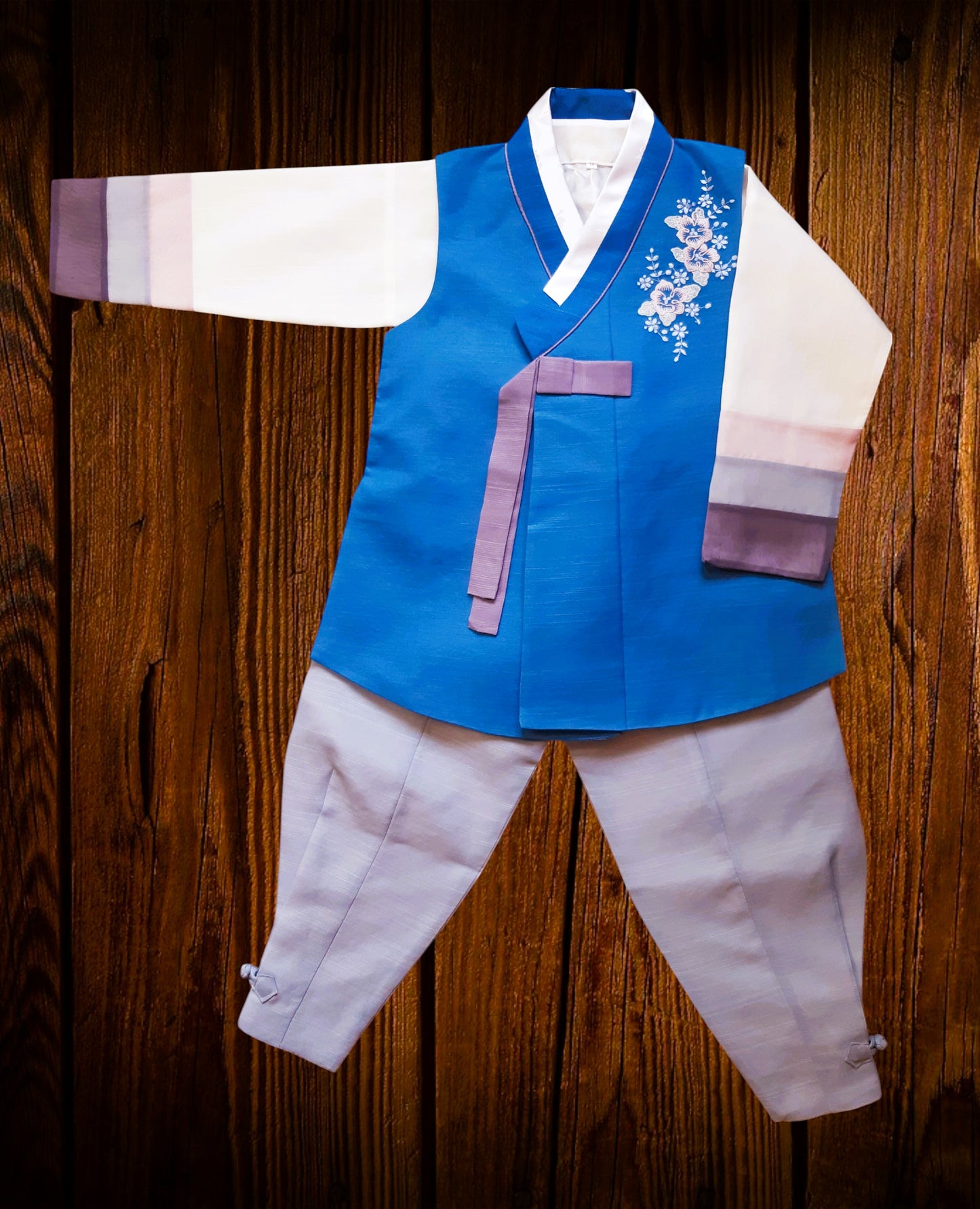 Blue Hanbok Boy, Korean traditional costume for boys, Kids hanbok