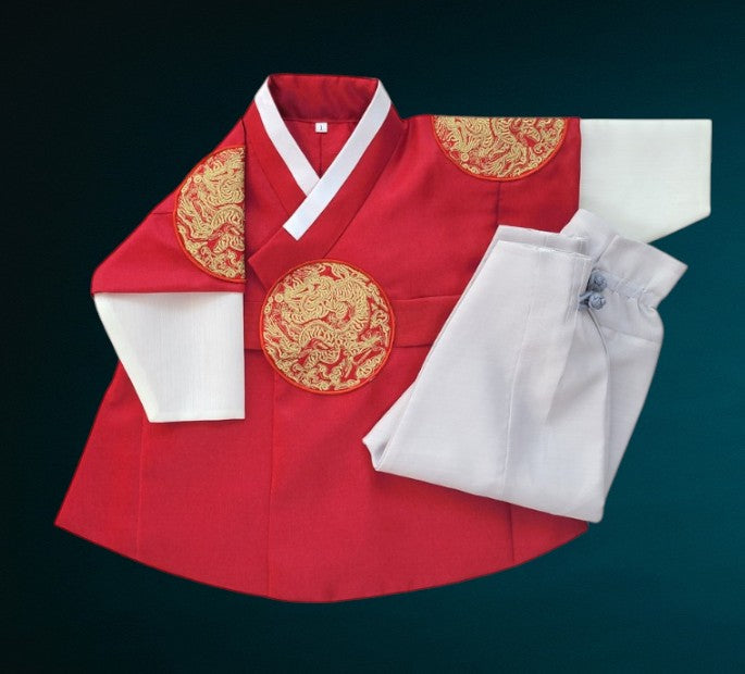 King Hanbok Boy, Korean traditional costume for boys, Kids hanbok