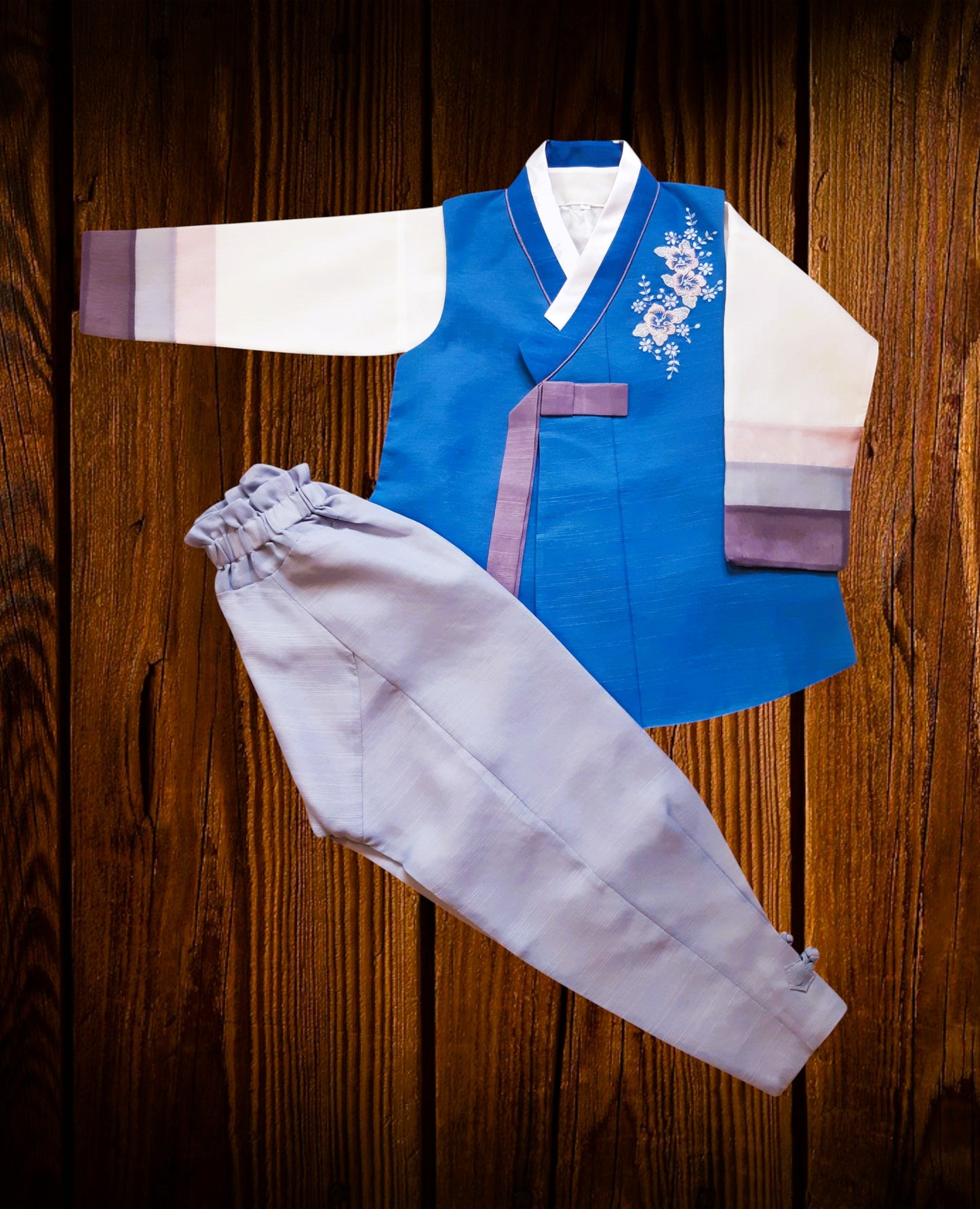 Blue Hanbok Boy, Korean traditional costume for boys, Kids hanbok