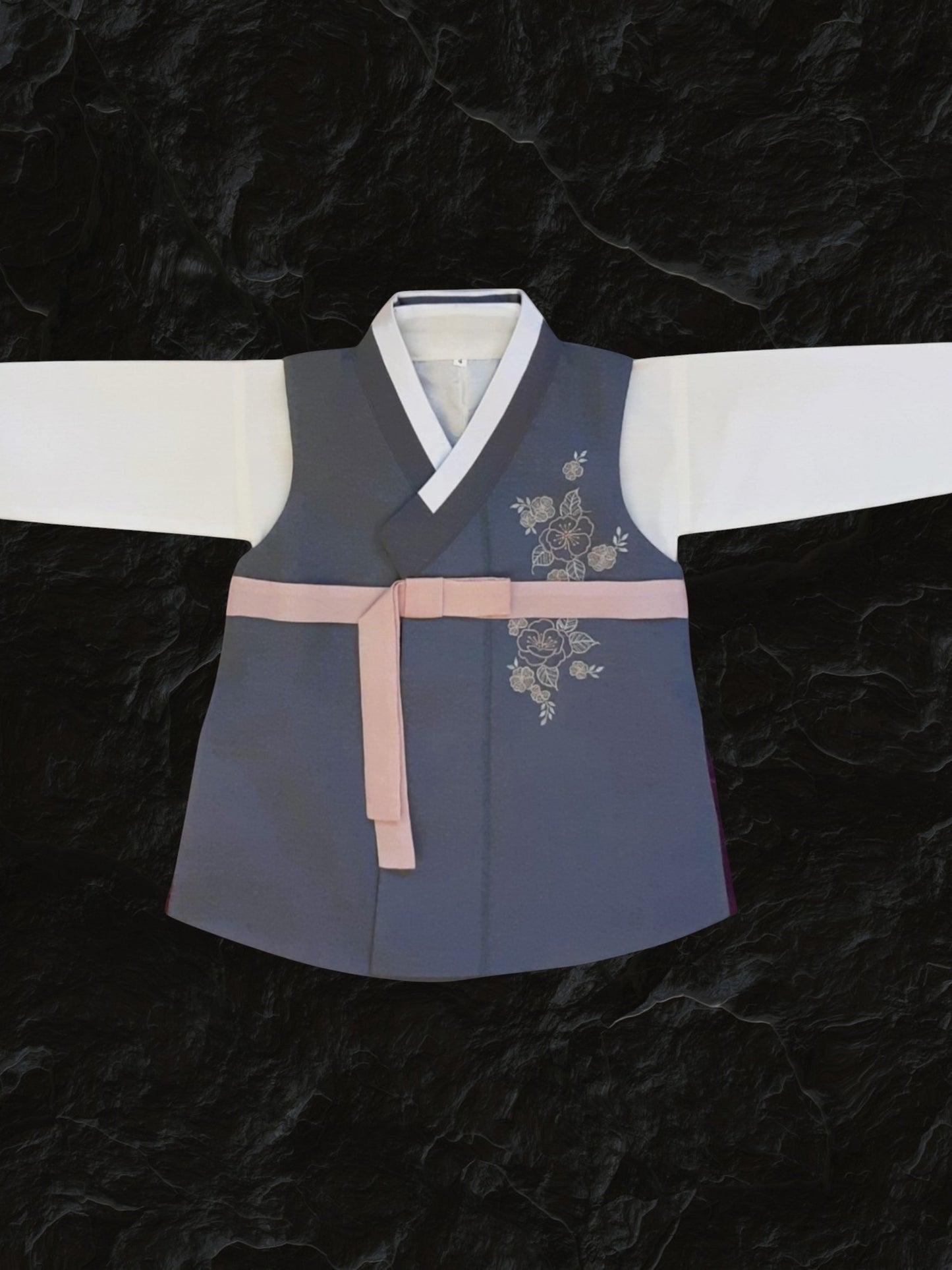 Pink Grey Hanbok Boy, Korean traditional costume for boys, Kids hanbok
