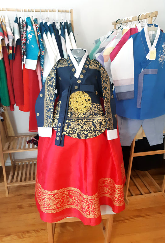 Queen Hanbok girl, Korean traditional costume for girls, Kids hanbok