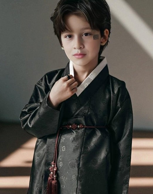 Saja Boys Hanbok, Korean traditional costume for boys, Kids hanbok, K-pop demon hunters, Jinu