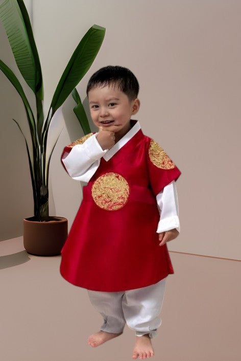 King Hanbok Boy, Korean traditional costume for boys, Kids hanbok