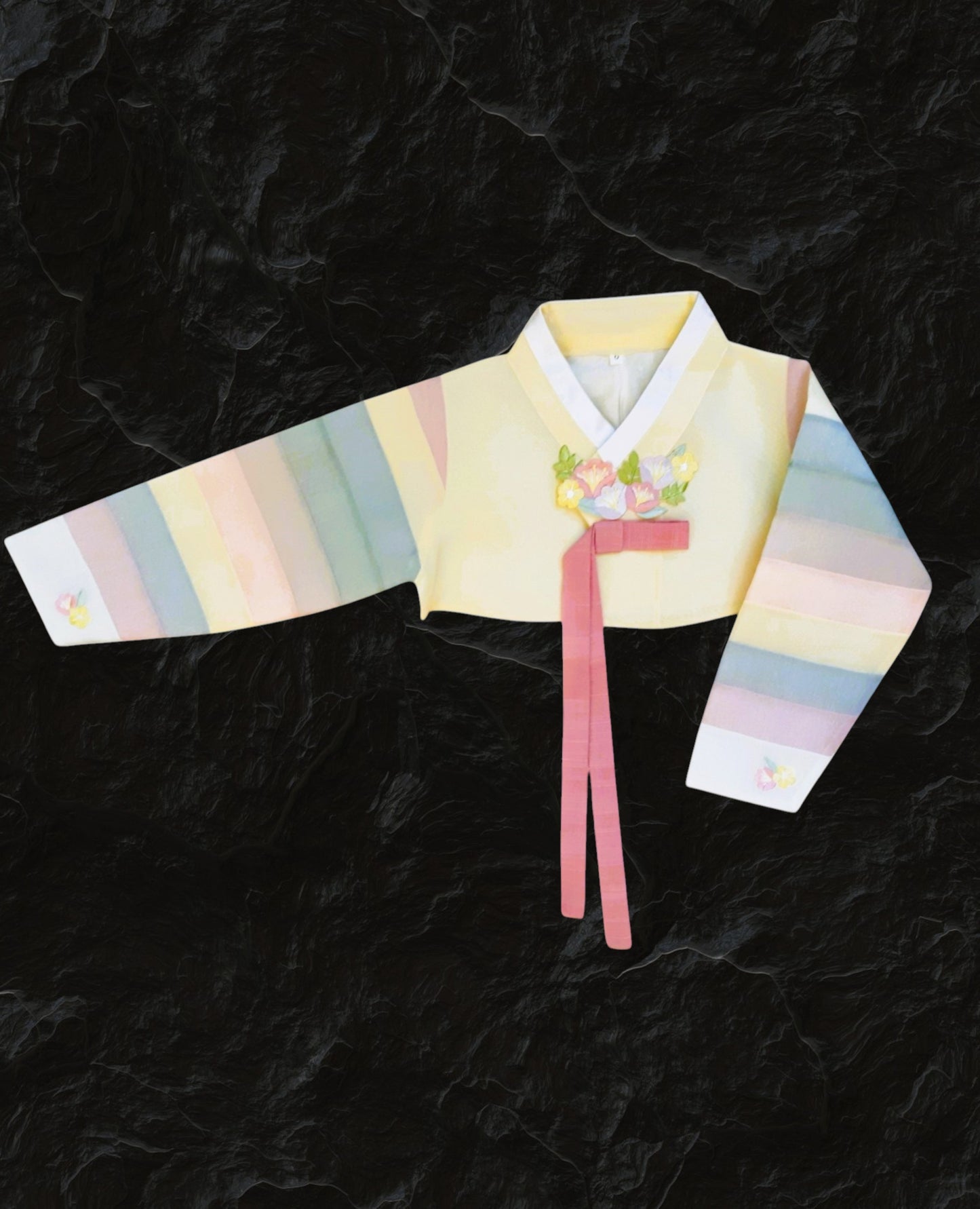 Yellow Green Hanbok girl, Korean traditional costume for girls, Kids hanbok