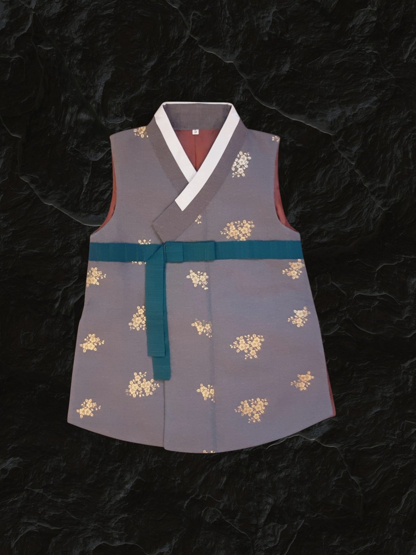 Gold Grey Hanbok Boy, Korean traditional costume for boys, Kids hanbok