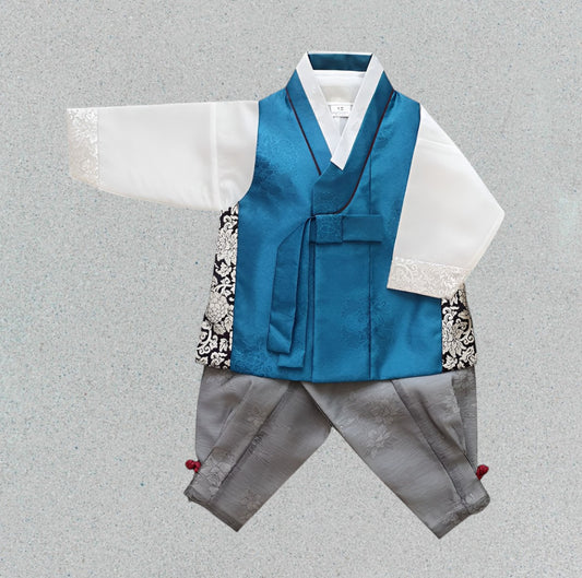 Blue Hanbok Boy, Korean traditional costume for boys, Kids hanbok (3 colors)